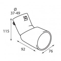 Vârf de eșapament (Ø eșapament până la 49mm) TS-61 flexibil