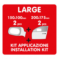Clear-View, folie hidrofobie cu nanotehnologie lipitoare, set 4 buc - L - 150x100 mm