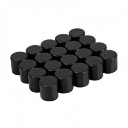 Capace silicon pentru suruburi negre 20buc 19mm