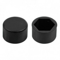 Capace din silicon pentru șuruburi negre 20buc 21mm