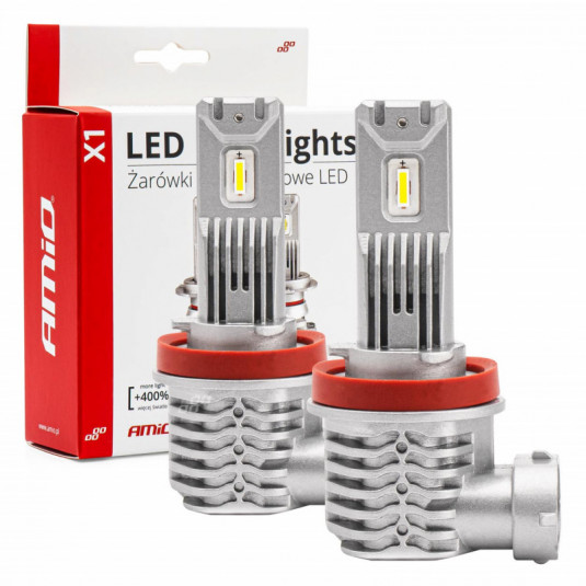 Becuri LED pentru iluminatul principal H8/H9/H11 X1 Series AMiO