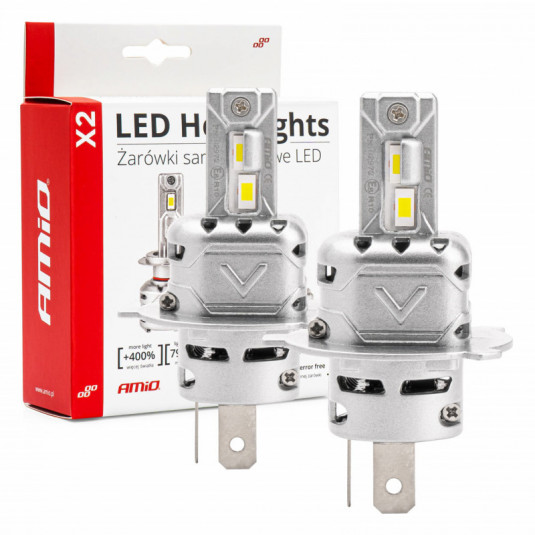 Becuri LED de iluminare principala H4 X2 Series AMiO (+canbus)