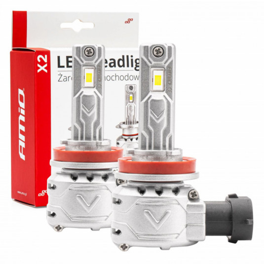 Becuri LED faros principal H8/H9/H11 X2 Series AMiO (+canbus)