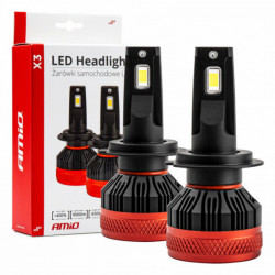 Becuri LED pentru fața H7 X3 Series AMiO (+canbus)