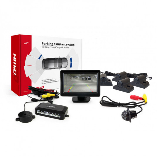 Asistente de parcare TFT01 4,3 cu cameră HD-305-LED 4-senzori negru Truck