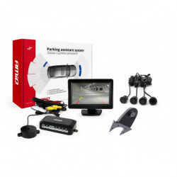 Asistenți de parcare TFT01 4,3 cu cameră HD-502-IR 4-senzori, negru GOLD
