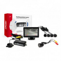 Asistență parcare TFT01 4,3" cu cameră HD-301 IR, 4-senzori, negru
