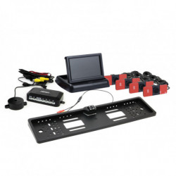 Asistentul de parcare TFT02 4,3 cu camera HD-402-LED 4-senzori negru interior