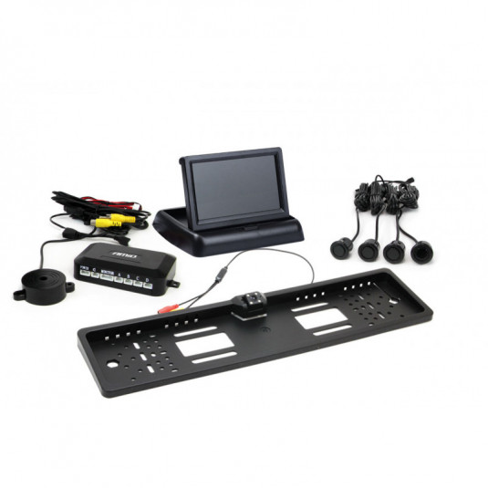 Asistenți de parcare TFT02 4,3 cu cameră HD-402-LED 4-senzori, negru GOLD
