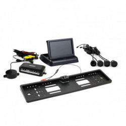 Asistență parcare TFT02 4,3" cu cameră HD-402-LED 4-senzori, negru