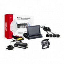 Asistență de parcare TFT02 4,3" cu cameră HD-501-IR 4-senzori, neagră