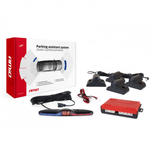 Asistenți de parcare MAX LED 4-senzori negru 19mm TRUCK