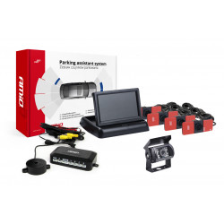 Asistente de parcare TFT02 4,3 cu camera HD-501-IR 4-senzori negru interior