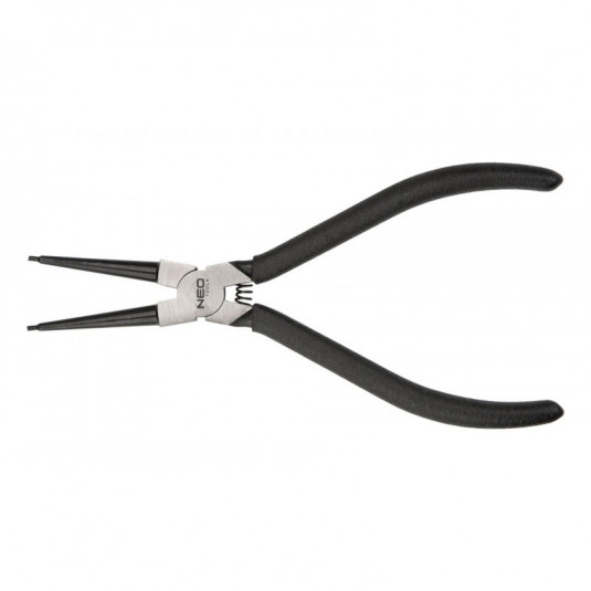 Clești NEO pentru inele de siguranță 140 mm, fixi cu vârf interior, CrMo, interval 10 - 25 mm, diametrul vârfului 1,5 - 2,0 mm