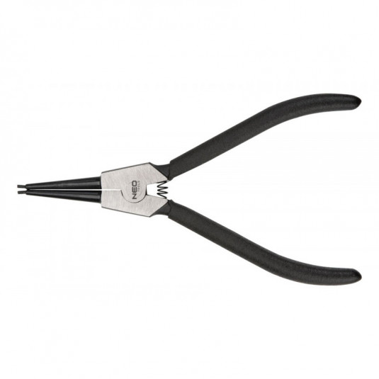 NEO Clește pentru inele de fixare 140 mm, exterior, cu vârf fix, CrMo, interval 10-25 mm, diametru vârf 1,5 - 2,0 mm