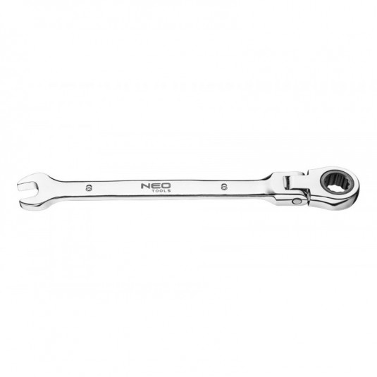 NEO Cheie combinată - plată-inel cu articulație și clichet 15 x 220mm