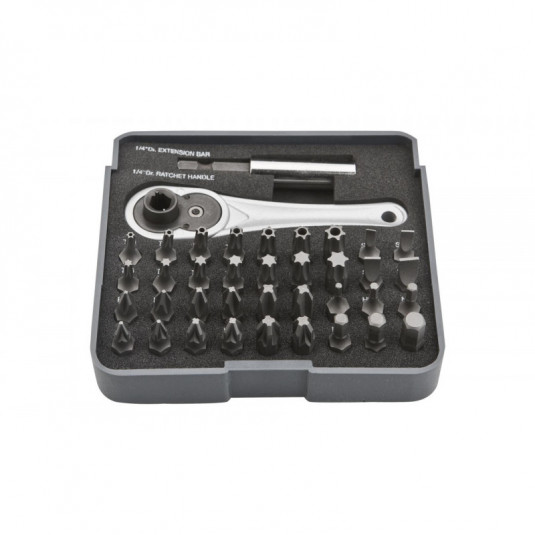 SET capete de șurubelniță NEO cu clemă 38 buc