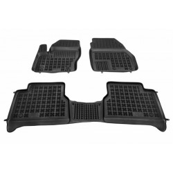Covoare din cauciuc FORD TRANSIT CONNECT II - cu material extra pe partea șoferului (2013-2018) cu margine înălțată
