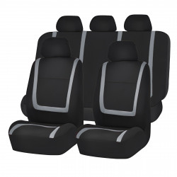 Set huse scaune gri - negru 9buc
