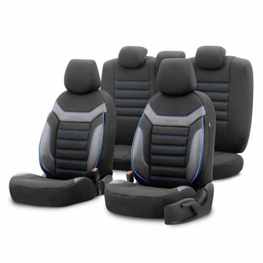 Set huse auto OTOM INDIVIDUAL 203 BLACK/BLUE 3-ZIP
