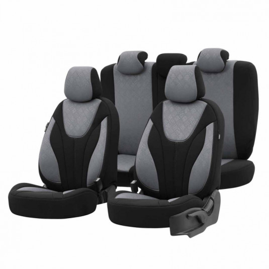Set huse auto OTOM RUBY 1202 GREY/BLACK 3-ZIP