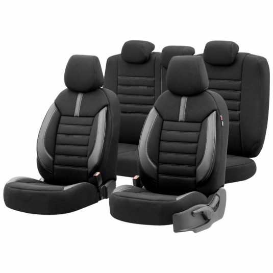 Set de huse auto OTOM LIMITED 102 BLACK/GREY 3-ZIP