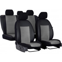 Huse auto UNICO premium (pentru scaune mai mari) gri-negru (Alcantara-piele)