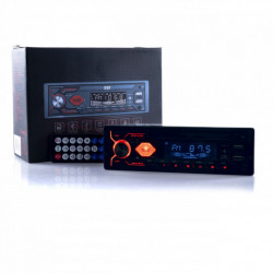 Radio auto 1 DIN USB micro SD BT - roșu