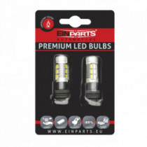 Bec LED P27/7W (22 x SMD 5730) 6000k/portocaliu canbus drl+ blinkr