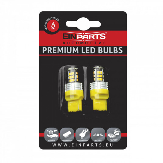 Bec LED W21W (30 x SMD 3020) portocaliu canbus