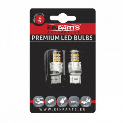 Bec LED W21/5W (30 x SMD 3020) roșu canbus 12/24V
