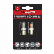 Bec LED P21W (30 x SMD 3020) rosu canbus 12/24V