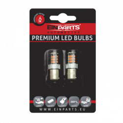 Bec LED P21W (30 x SMD 3020) rosu canbus 12/24V