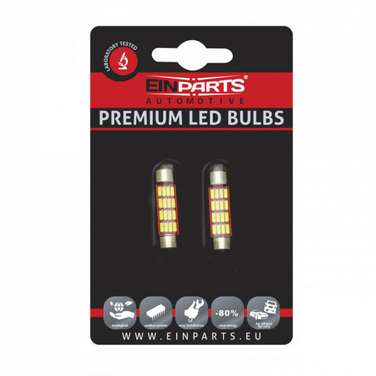 Bec LED C10W (20 x SMD 4014) 42 mm 6000k canbus