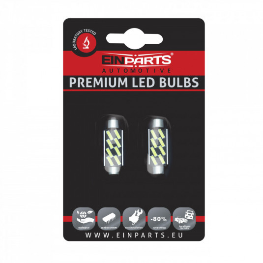Bec LED C10W (8 x SMD 7020) 42 mm 6000k canbus