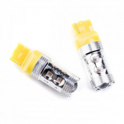 Lumină LED W21W 50W (10 x cree) portocalie 12/24V