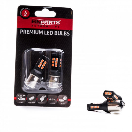 Bec LED P21W (21 x SMD 2835) roșu canbus