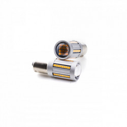 Bec LED P21W (66 x SMD 2016) portocaliu canbus