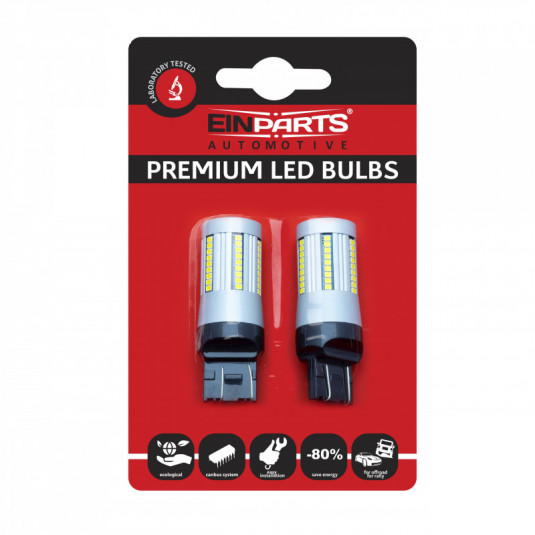 Bec LED W21/5W (66 x SMD 2016) 6000k canbus