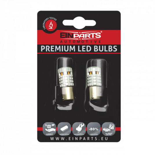 Becuri LED Py21W (6 x SMD 1860) portocalii canbus