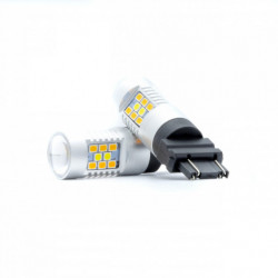 Bec LED P27/7W 24 SMD 3030 alb/ambrat canbus