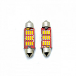 Bec LED C10W 39mm 12 SMD 4014 5000k canbus