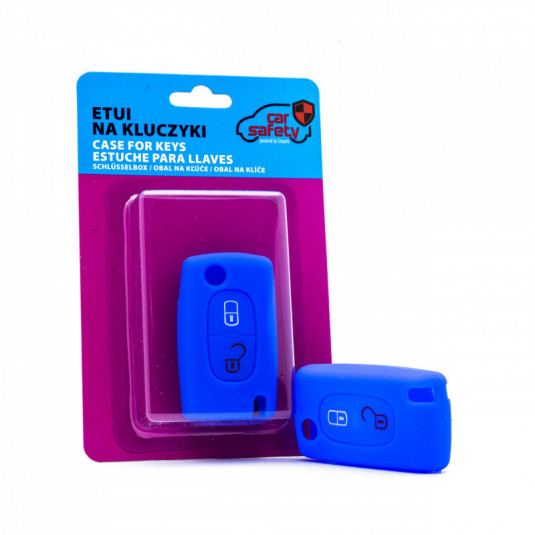 Epkc122 carcasă din silicon pentru chei - albastru Citroen Peugeot