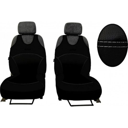 Tricouri auto Active Sport Alcantara A negru (Alcantara-piele)