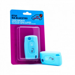 Epkc126 husă din silicon pentru chei - albastru deschis Citroen Peugeot