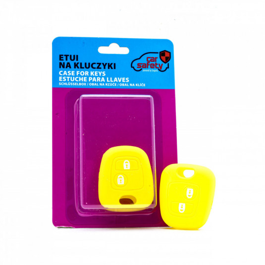 Epkc55 carcasă din silicon pentru chei - galben Citroen Peugeot Toyota