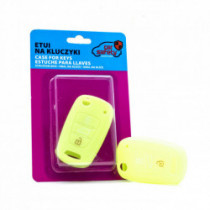 Husa din silicon pentru cheie Epkc61 - verde neon/galben Hyundai Kia