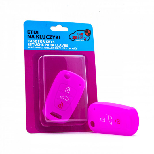 Epkc63 husă din silicon pentru cheie - roz Hyundai Kia