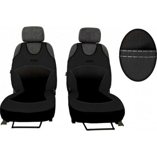 Huse auto Active Sport Alcantara A gri inchis (Alcantara-piele)