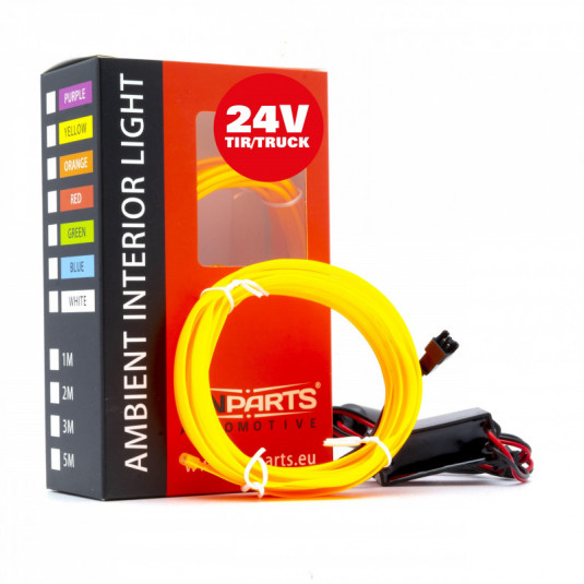 Bandă cu fibre optice LED 2m (chihlimbar) 24V